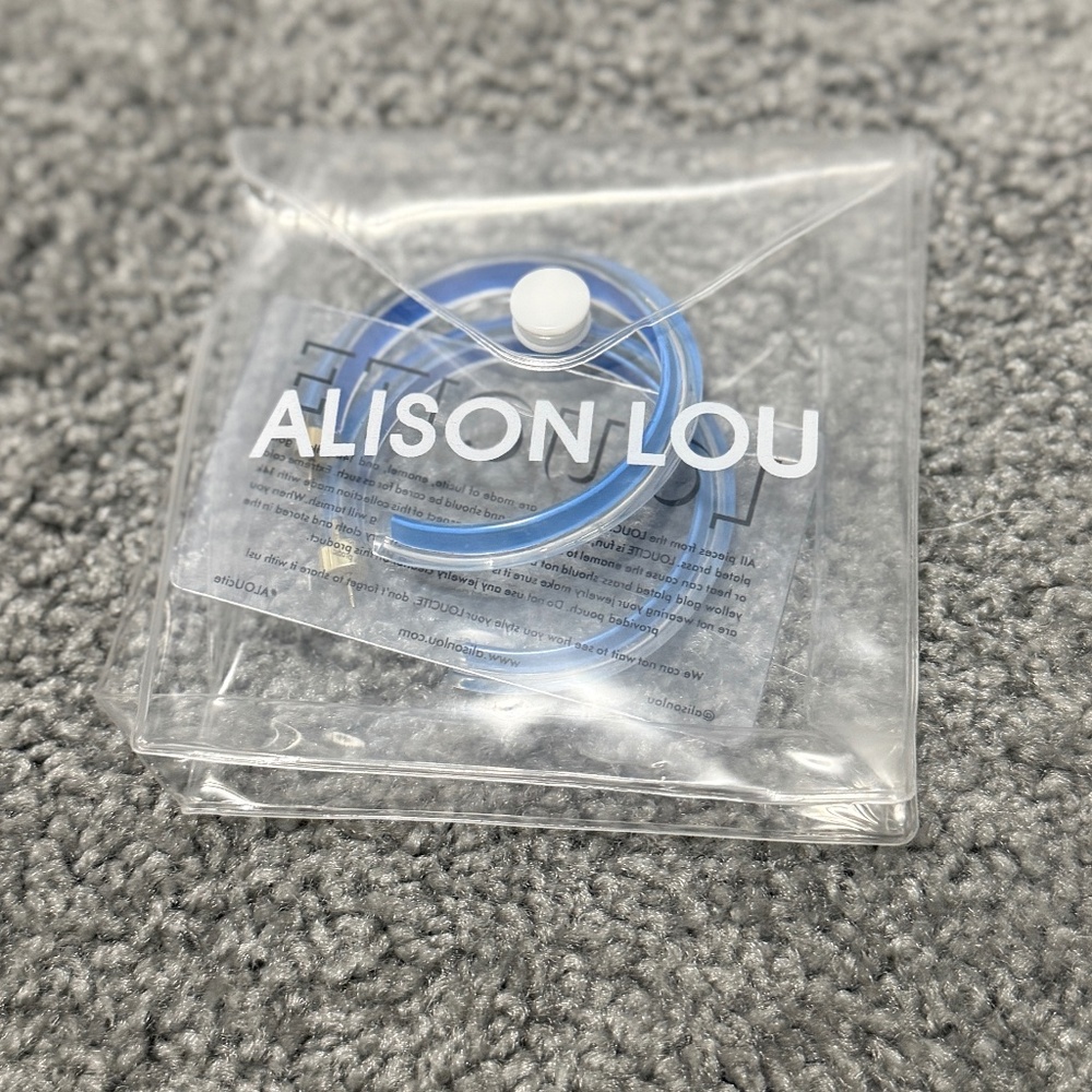Alison Lou Loucite Medium Jelly Hoops Blue